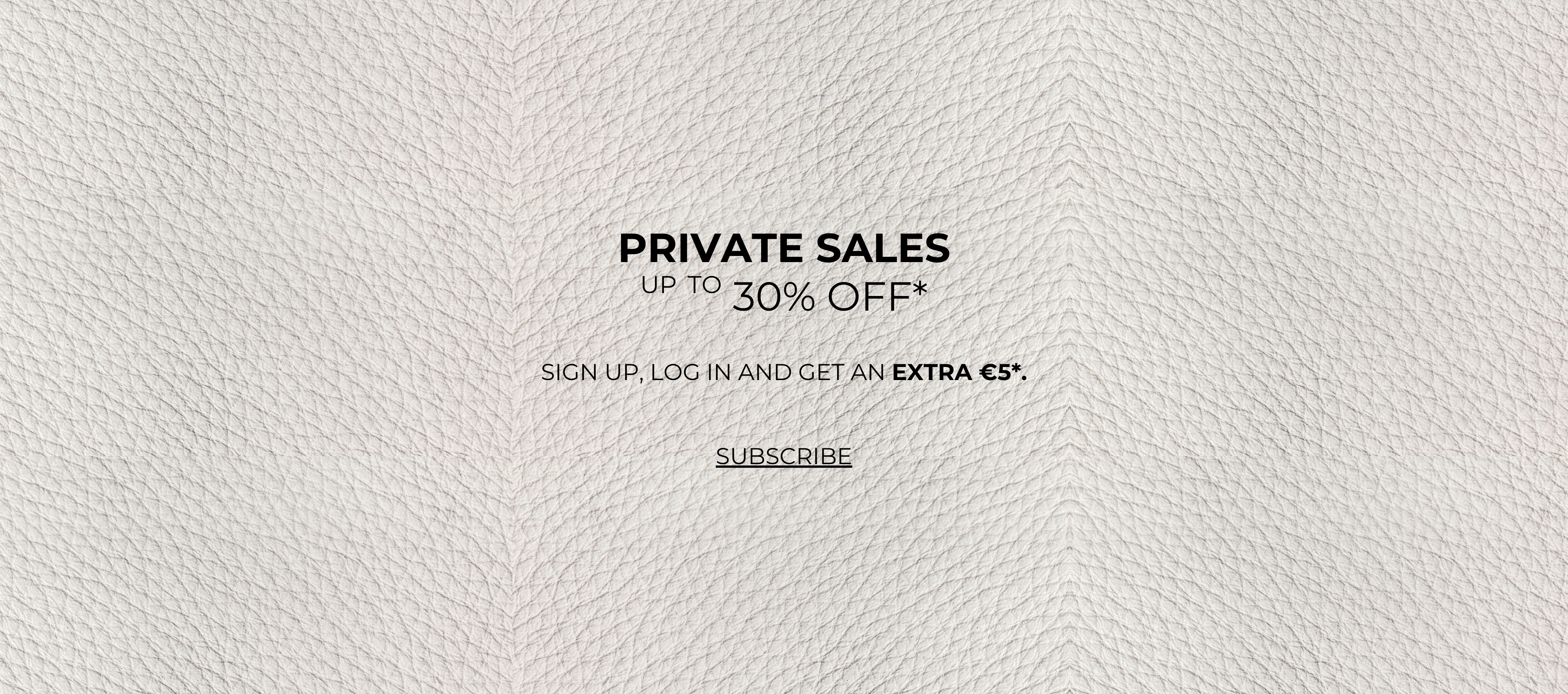 Private sale up to -30% off