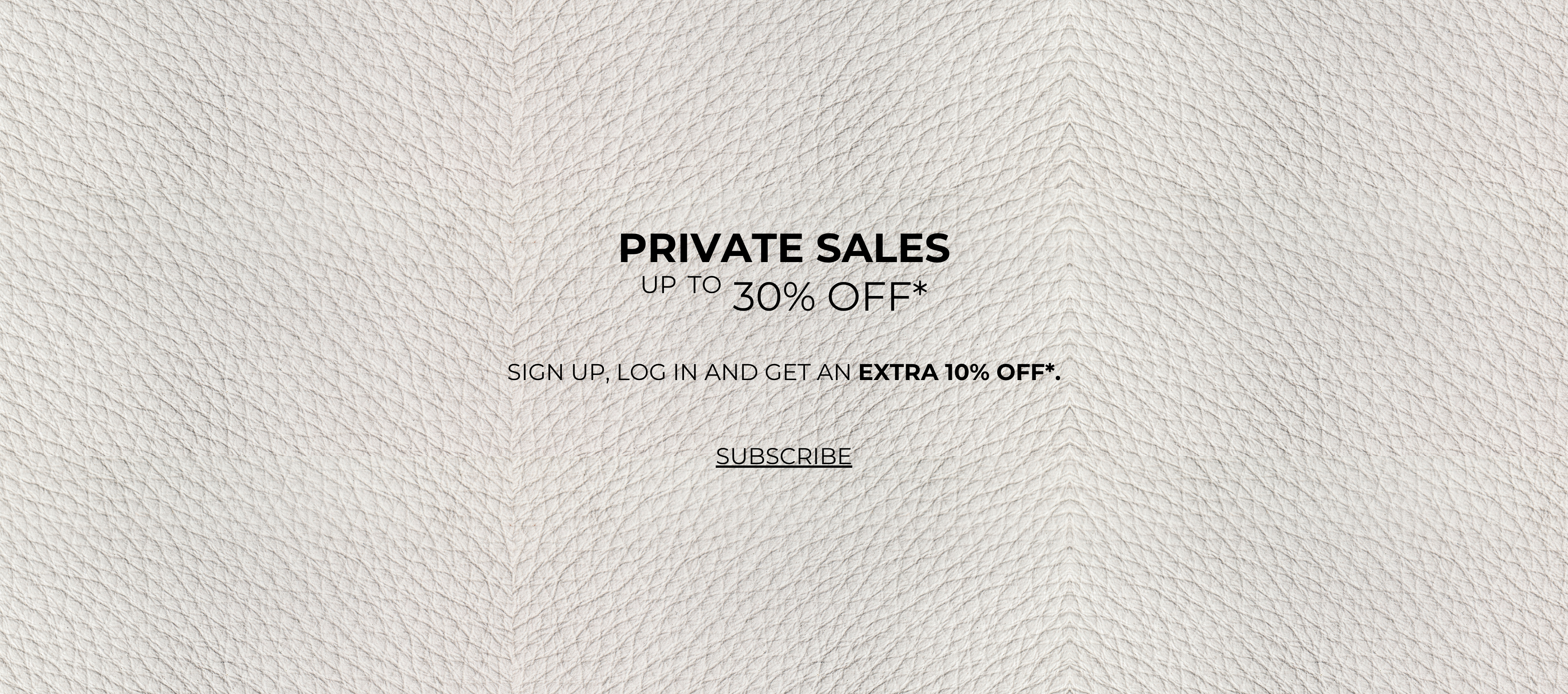 Private sale up to -30% off