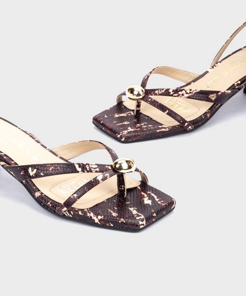 Heeled Sandals | BORROMEI S032-B590B | BURDEOS | Martinelli