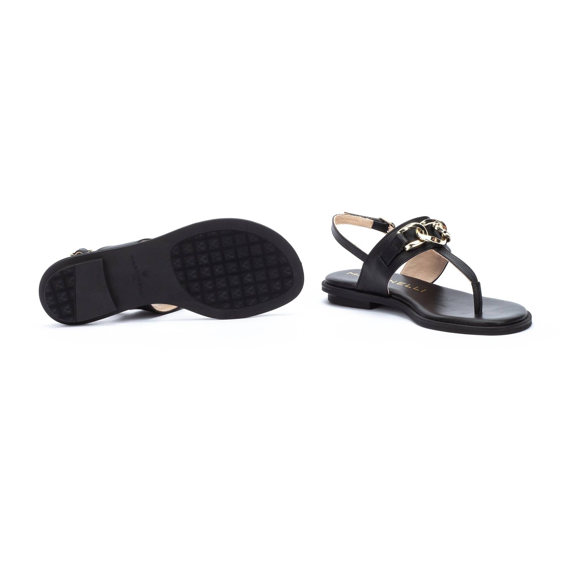 Sandalias planas | MAZZINI 1535-B153Z, BLACK, large image number 70-1535-B153Z_000_Martinelli_MAZZINI_BLACK_full.jpg | null
