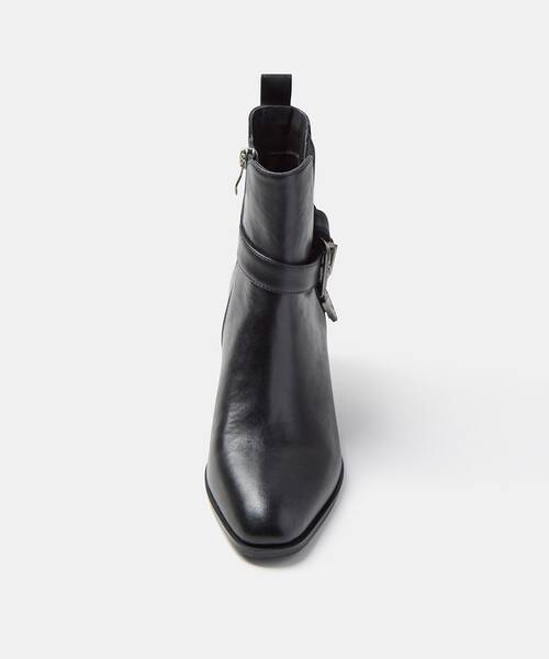 Women buckle ankle boots , JEANNE S064 , JEANNE S064-B685KY , BLACK