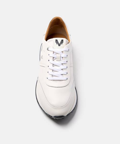 Men elegant sneaker , HANBURY 1741 , HANBURY 1741-2930S , BLANCO