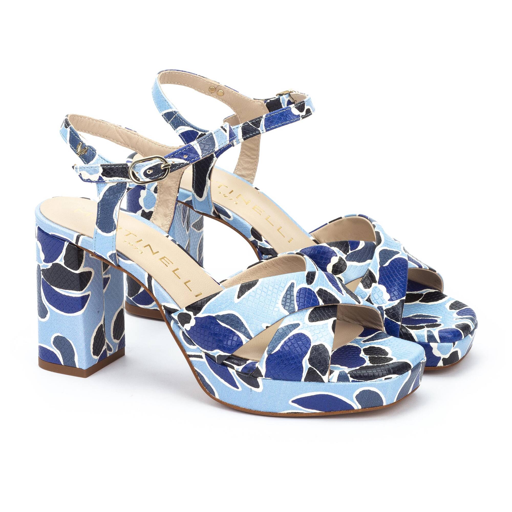 Heeled Sandals | LAWRENCE 1685-B139C, BLUE, large image number 20-1685-B139C_300_Martinelli_LAWRENCE_BLUE_full.jpg | null