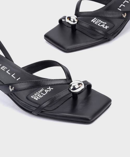 Heeled Sandals | BORROMEI S032-B590K | BLACK | Martinelli