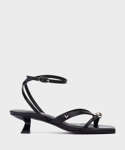 Sand&aacute;lias com salto | BORROMEI S032-B590K | BLACK | Martinelli