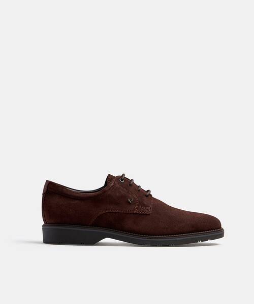 Men suede lace-up shoes , WATFORD 1689 , WATFORD 1689-2889XB , DARKBROWN