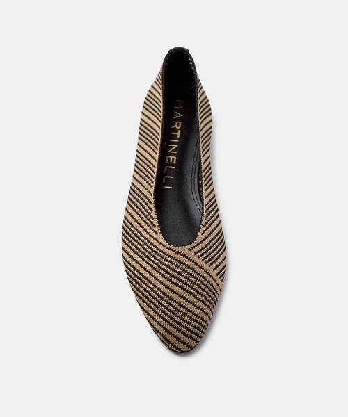 Women textile ballerina flats , VESCIA S009 , VESCIA S009-B557TY , BEIGE