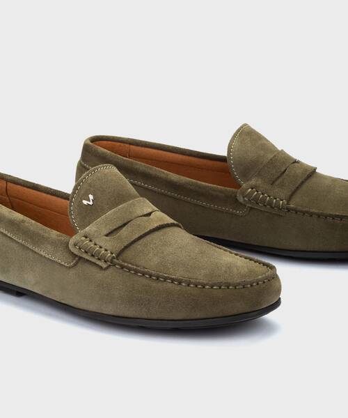 Slip on Loafers | PACIFIC 1411-2496X | OLIVE | Martinelli