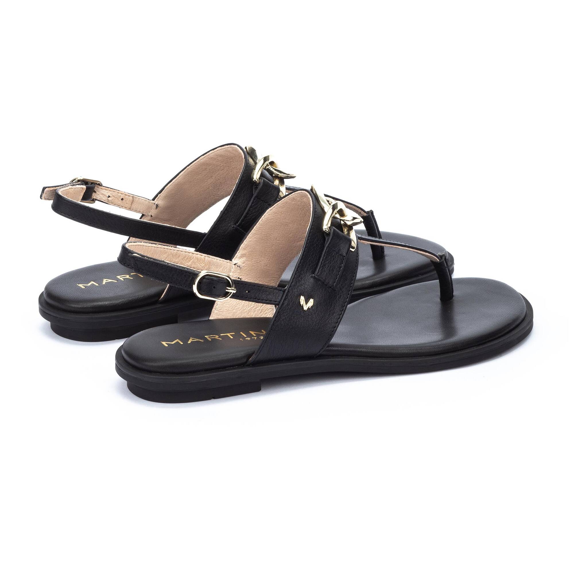 Sandalias planas | MAZZINI 1535-B153Z, BLACK, large image number 30-1535-B153Z_000_Martinelli_MAZZINI_BLACK_full.jpg | null