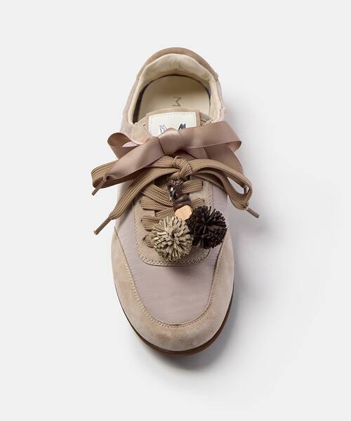 Women slim-sole sneakers , BELLECHASE S057 , BELLECHASE S057-B655AY , SAND