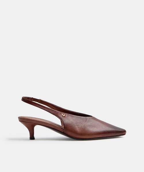 Women leather pumps , ADDA S054 , ADDA S054-B642DY , CAFE