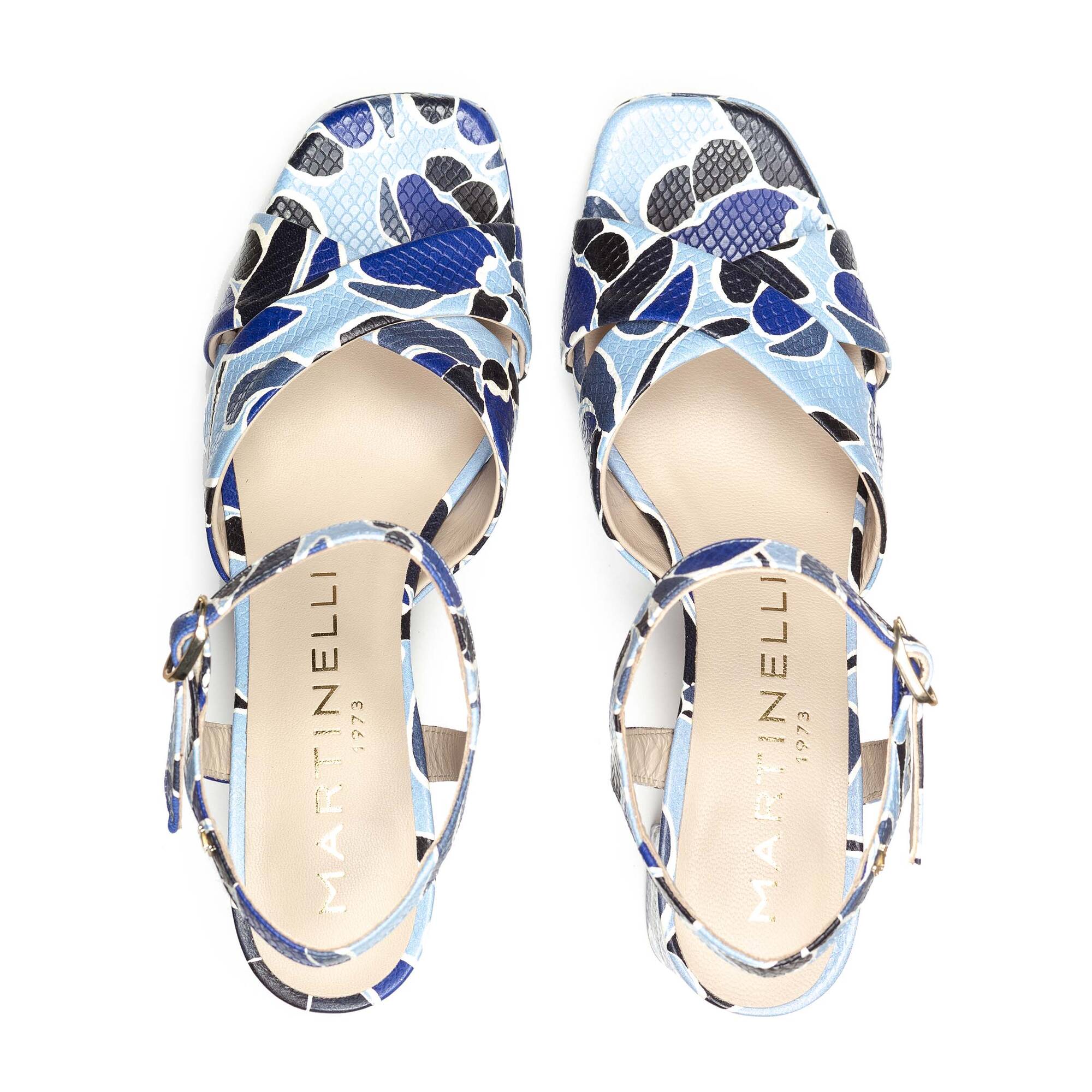 Heeled Sandals | LAWRENCE 1685-B139C, BLUE, large image number 100-1685-B139C_300_Martinelli_LAWRENCE_BLUE_full.jpg | null