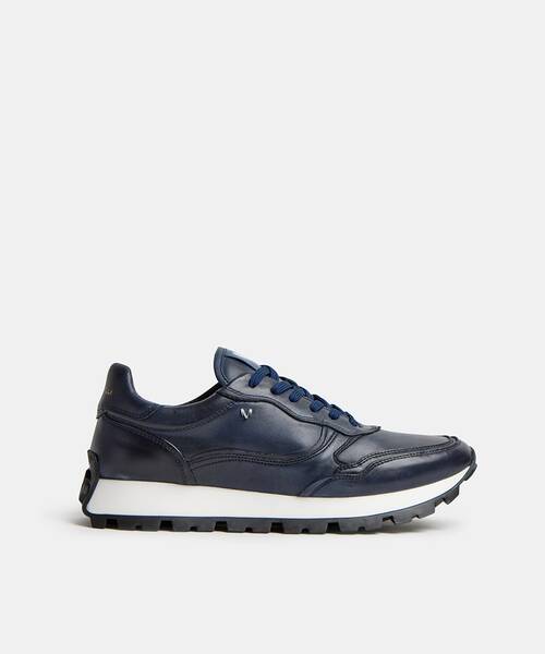 Men elegant sneaker , PARKWAY 1755 , PARKWAY 1755-2955L , BLUE