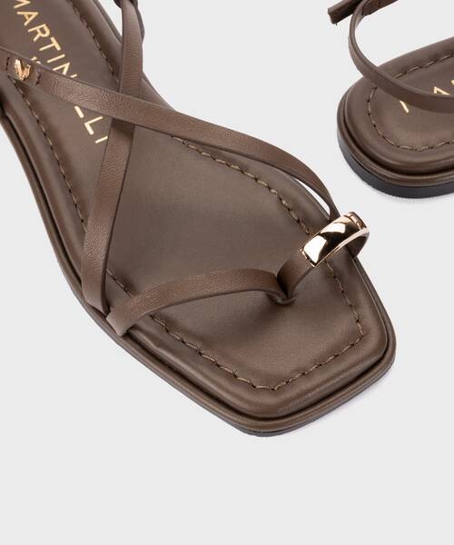 Platte sandalen | BELISARIO S034-B571CY | MOKA | Martinelli