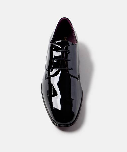 Men lace-up shoes in antique leather , CHARLESTOWN 1625 , CHARLESTOWN 1625-2770H , BLACK