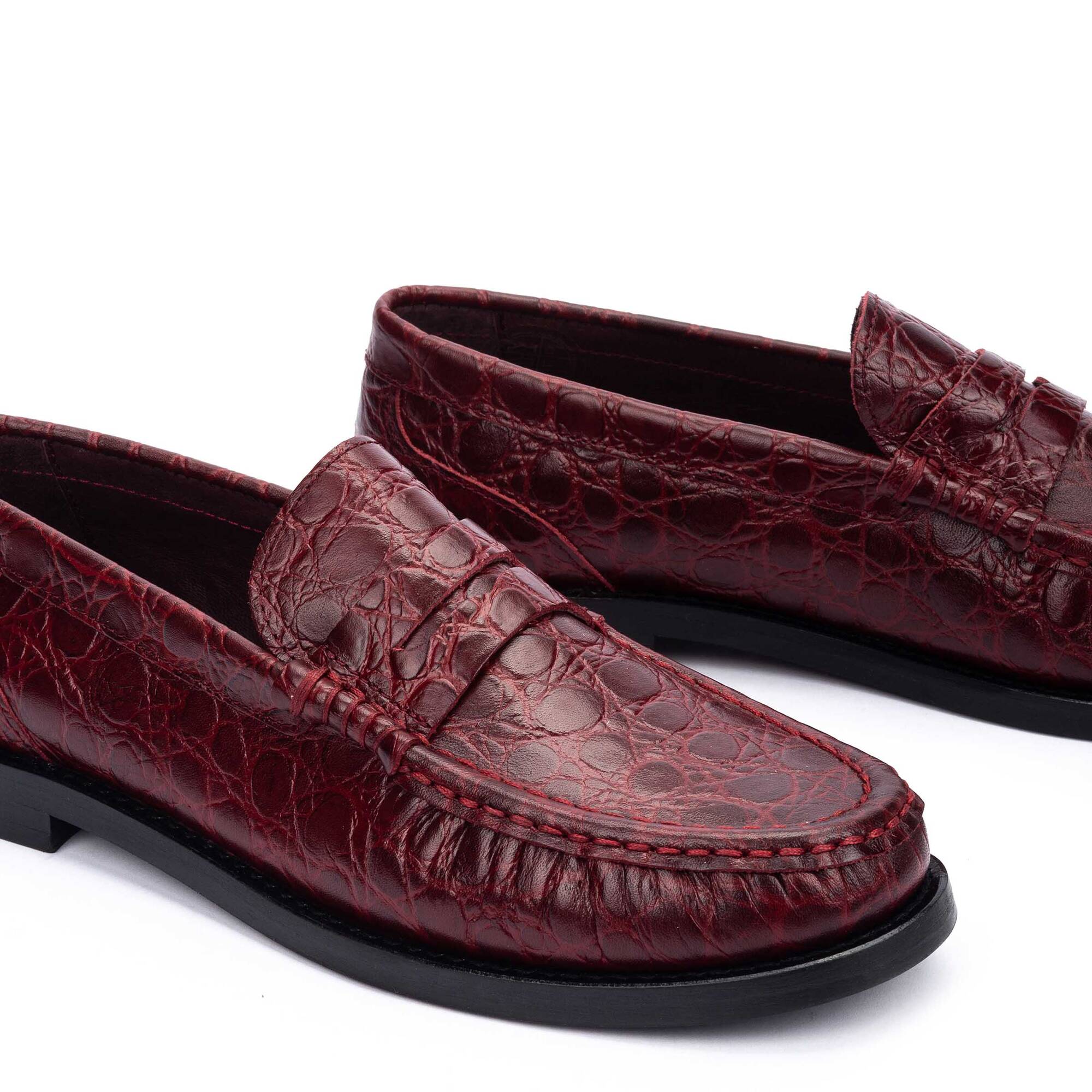 Loafers | LUALDI S046-B309RE, BURGUNDY, large image number 60-S046-B309RE_508_Martinelli_LUALDI_BURGUNDY_full.jpg | null