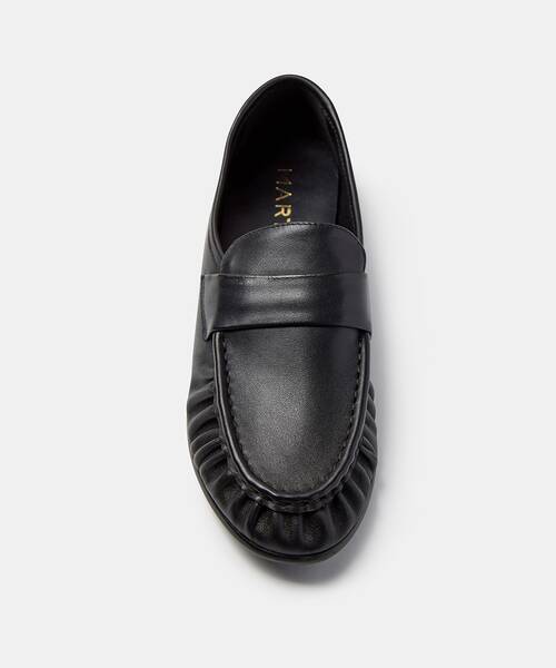 Women leather loafers , BARACCHINI S065 , BARACCHINI S065-B695PY , BLACK