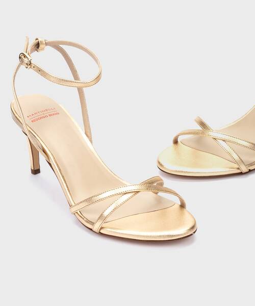 Heeled Sandals | MERAVIGLI S005-B411S | GOLD | Martinelli