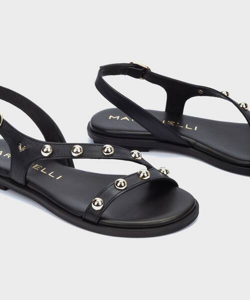 Flat Sandals | MAZZINI 1535-B152Z | BLACK | Martinelli