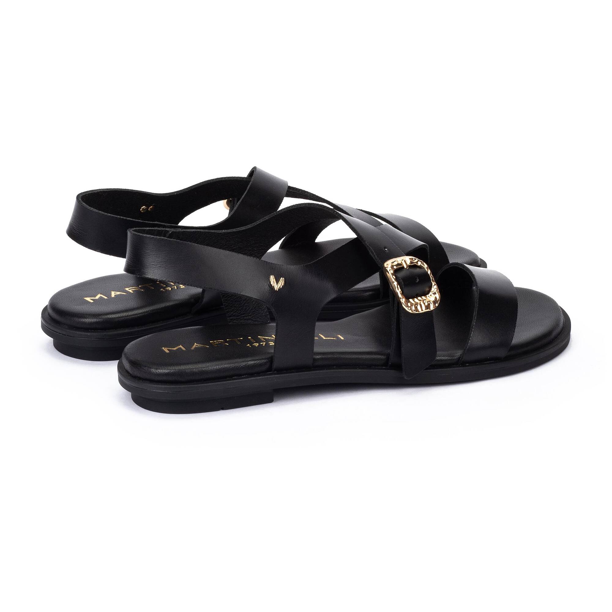 Flat Sandals | MAZZINI 1535-B258K, BLACK, large image number 30-1535-B258K_000_Martinelli_MAZZINI_BLACK_full.jpg | null