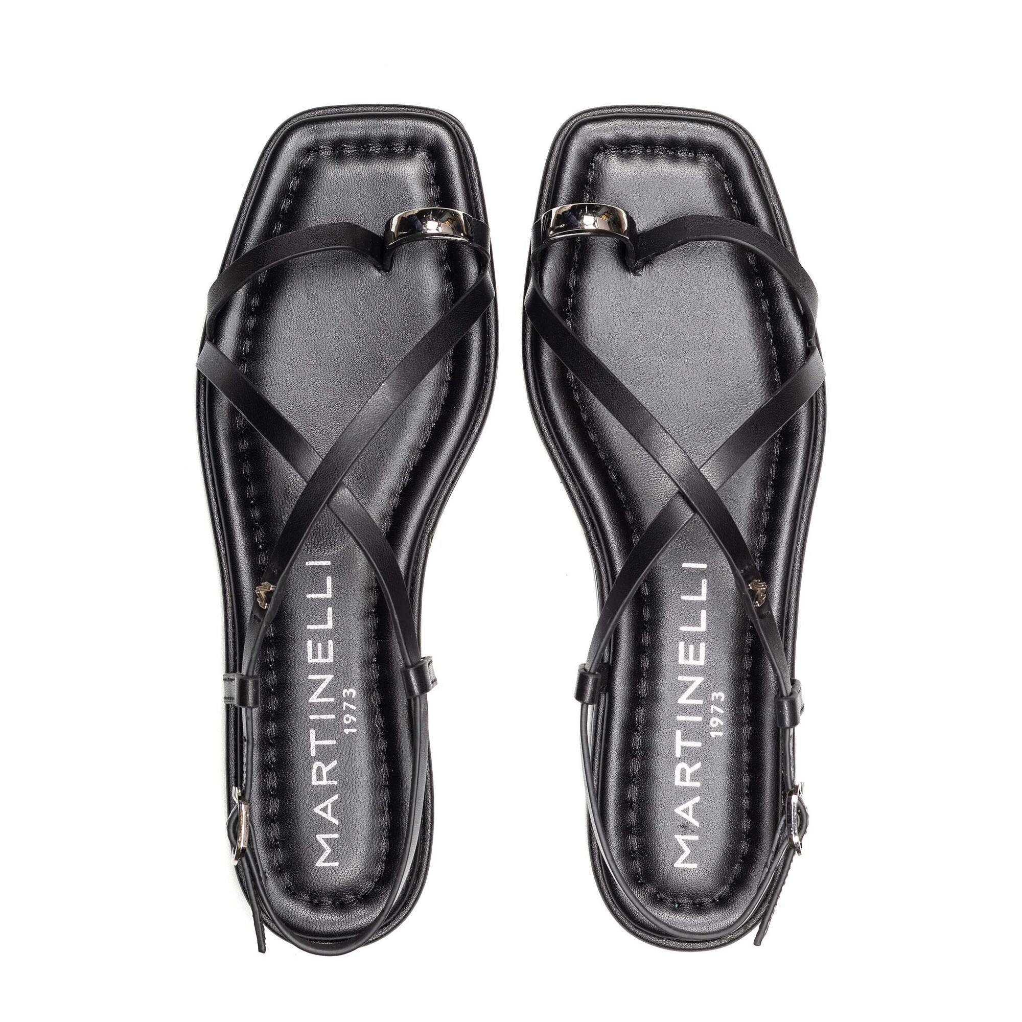 Sandales plates | BELISARIO S034-B571CY, BLACK, large image number 100-S034-B571CY_000_Martinelli_BELISARIO_BLACK_full.jpg | null
