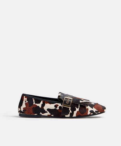 Women printed ballerinas , RUBICONE S010 , RUBICONE S010-B484VY , MARRON