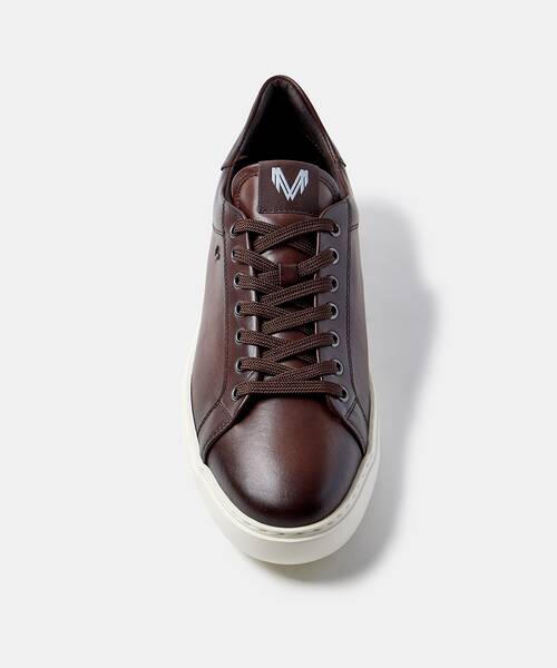 Men Royal leather sneakers , SULLIVAN C045 , SULLIVAN C045-Z010L , MOKA