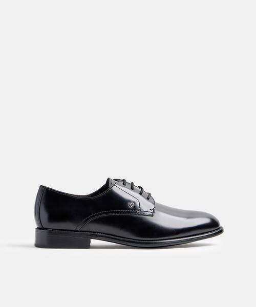 Men lace-up shoes in antique leather , ARLINGTON 1691 , ARLINGTON 1691-2855T , BLACK