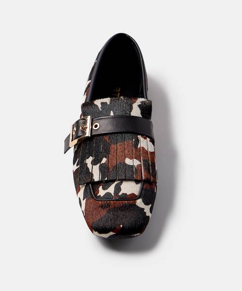 Women printed ballerinas , RUBICONE S010 , RUBICONE S010-B484VY , MARRON