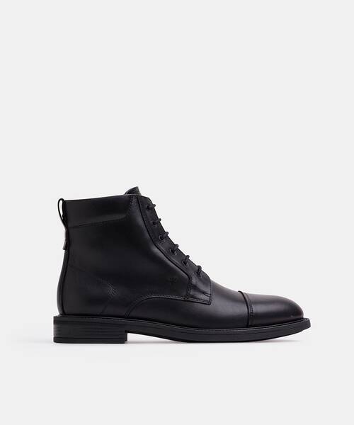 Men leather ankle boots , ALBANY C020 , ALBANY C020-2908E , BLACK