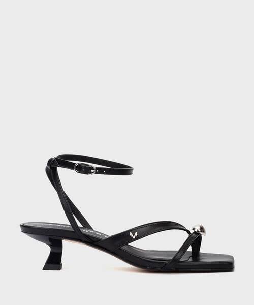 Heeled Sandals | BORROMEI S032-B590K | BLACK | Martinelli