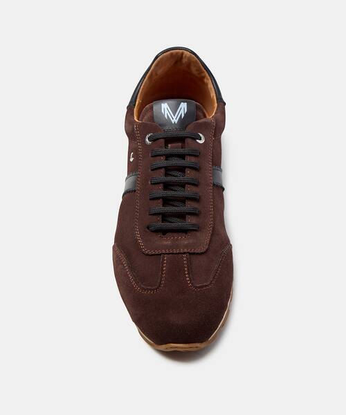 Men suede sneakers , COVENTRY C037 , COVENTRY C037-2998X , DARKBROWN