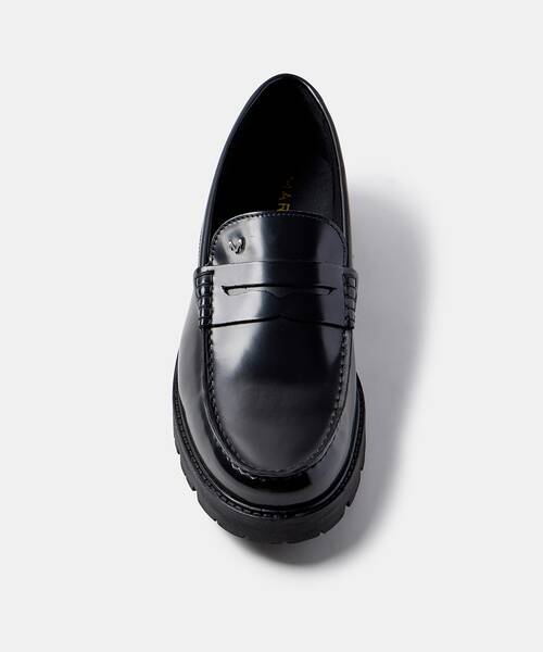 Men chunky loafers with lightweight sole , SUTTON 1730 , SUTTON 1730-2921TY , BLACK