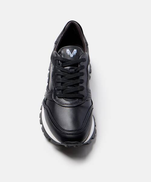 Zapatilla elegante  para hombre , PARKWAY 1755 , PARKWAY 1755-2955P , BLACK
