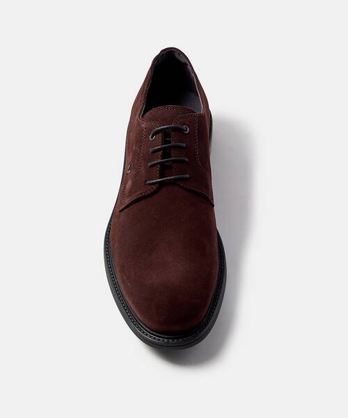 Men lace-up blucher shoes , ALBANY C020 , ALBANY C020-2904X , DARKBROWN