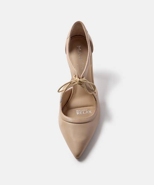 Women Elegant Relax heel shoe , THELMA 1489 , THELMA 1489-3498ZA , STONE