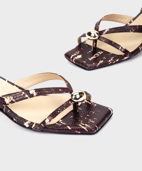 Heeled Sandals | BORROMEI S032-B590B | BURDEOS | Martinelli