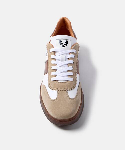 Men elegant sneakers , SEAFORD C047 , SEAFORD C047-Z022L , CAFE
