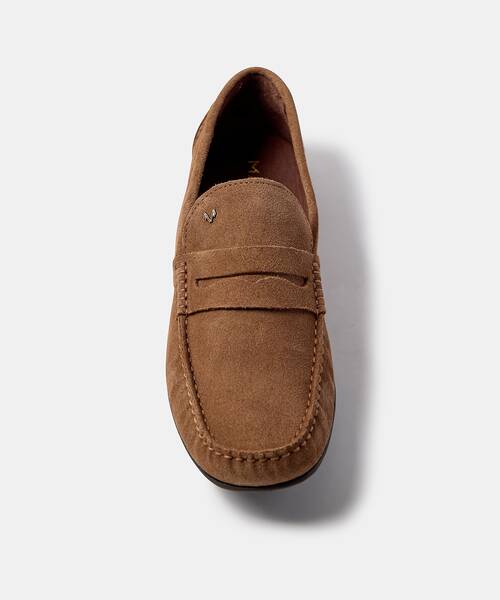 Men suede leather loafer , PACIFIC 1411 , PACIFIC 1411-2496W , CASTOR