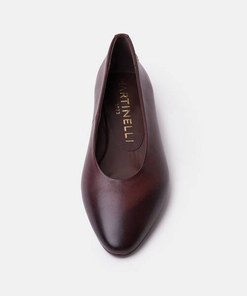 Women metallic-heel ballerina flats , VESCIA S009 , VESCIA S009-B470CY , OLMO