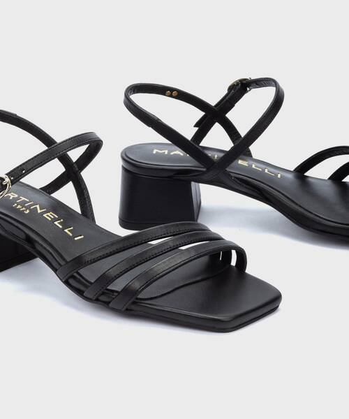 Heeled Sandals | AUBRY 1690-B167Z | BLACK | Martinelli