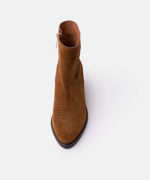 Women suede ankle boots , ZINNIA 1603 , ZINNIA 1603-A948N , CUERO