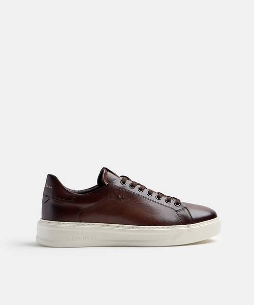 Men Royal leather sneakers , SULLIVAN C045 , SULLIVAN C045-Z010L , MOKA