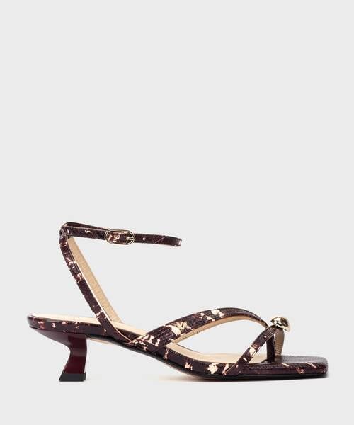 Heeled Sandals | BORROMEI S032-B590B | BURDEOS | Martinelli