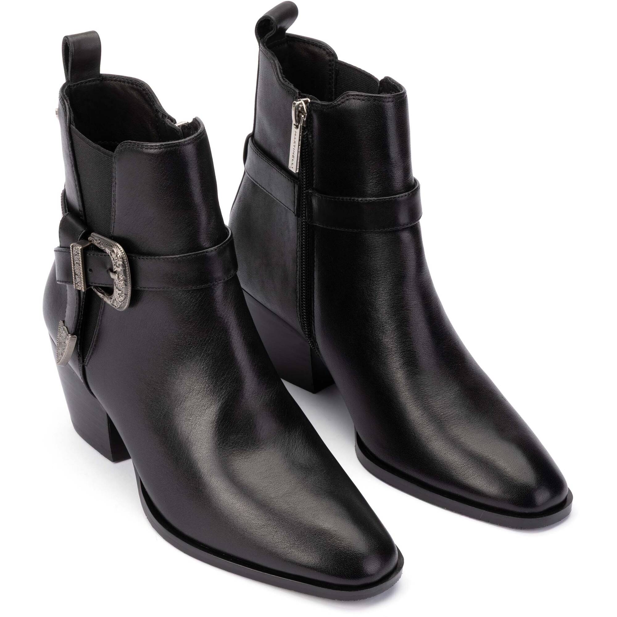 Heeled Ankle Boots | JEANNE S064-B685KY, BLACK, large image number 100-S064-B685KY_000_Martinelli_JEANNE_BLACK_full.jpg | null