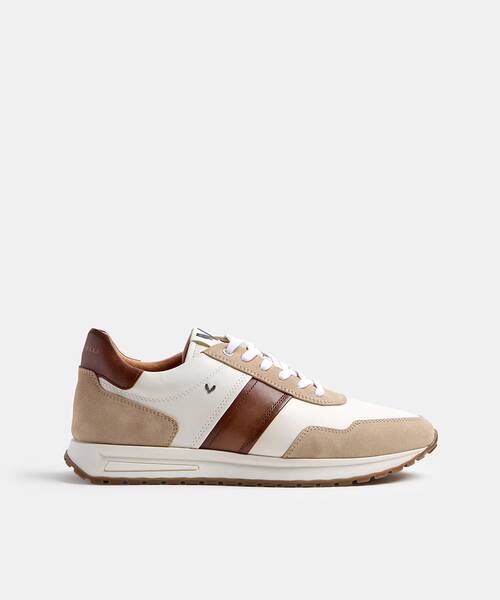 Men elegant sneakers , HANBURY 1741 , HANBURY 1741-2934L , CAFE