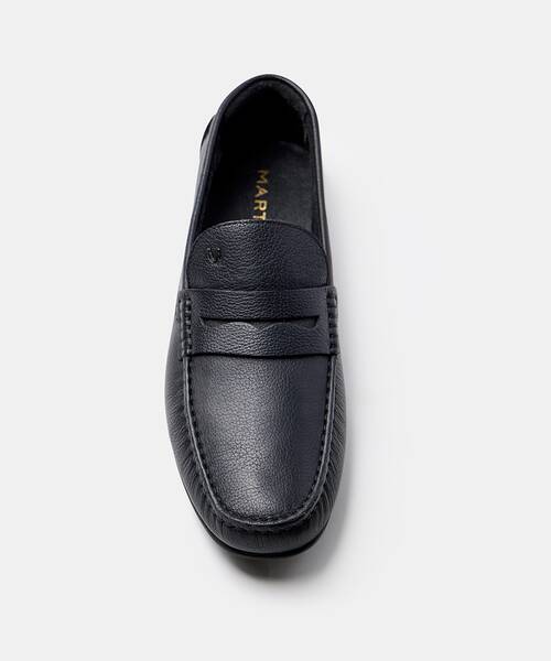 Men loafer in leather , PACIFIC 1411 , PACIFIC 1411-2496DY , BLACK