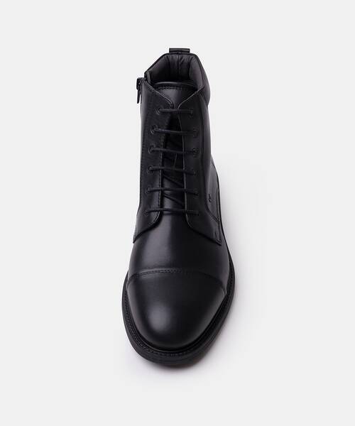 Men leather ankle boots , ALBANY C020 , ALBANY C020-2908E , BLACK
