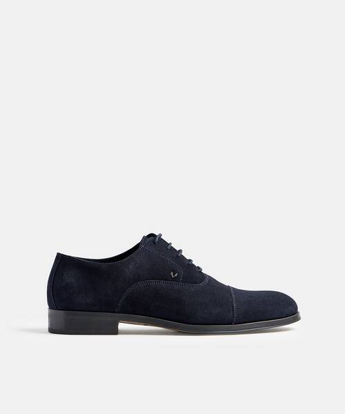 Men suede lace-up shoes , EMPIRE 1492 , EMPIRE 1492-2631X , DARKBLUE