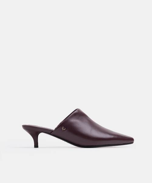 Women backless pumps , ADDA S054 , ADDA S054-B641PY , WINE